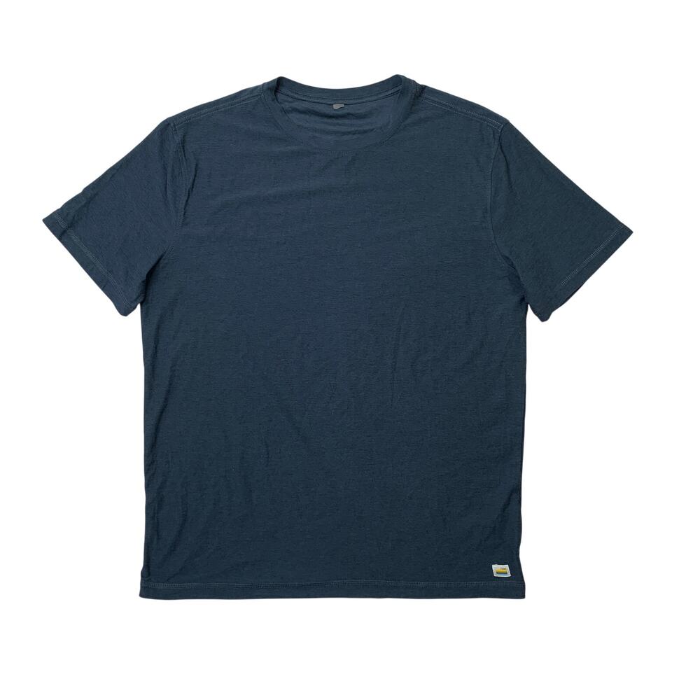Vuori T Shirt Men L Large Dark Spruce Strato Tech Heather Short Sleeve Quick Dry